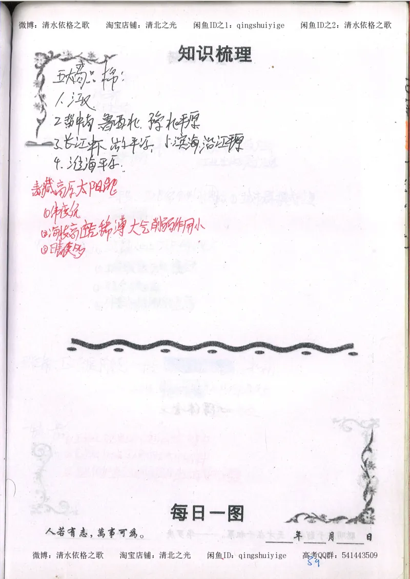 2.衡水中学高考积累与改错_地理（第2本）_200页_高中衡水学霸笔记_高中全部赠品_错题集高中九科_地理积累与改错