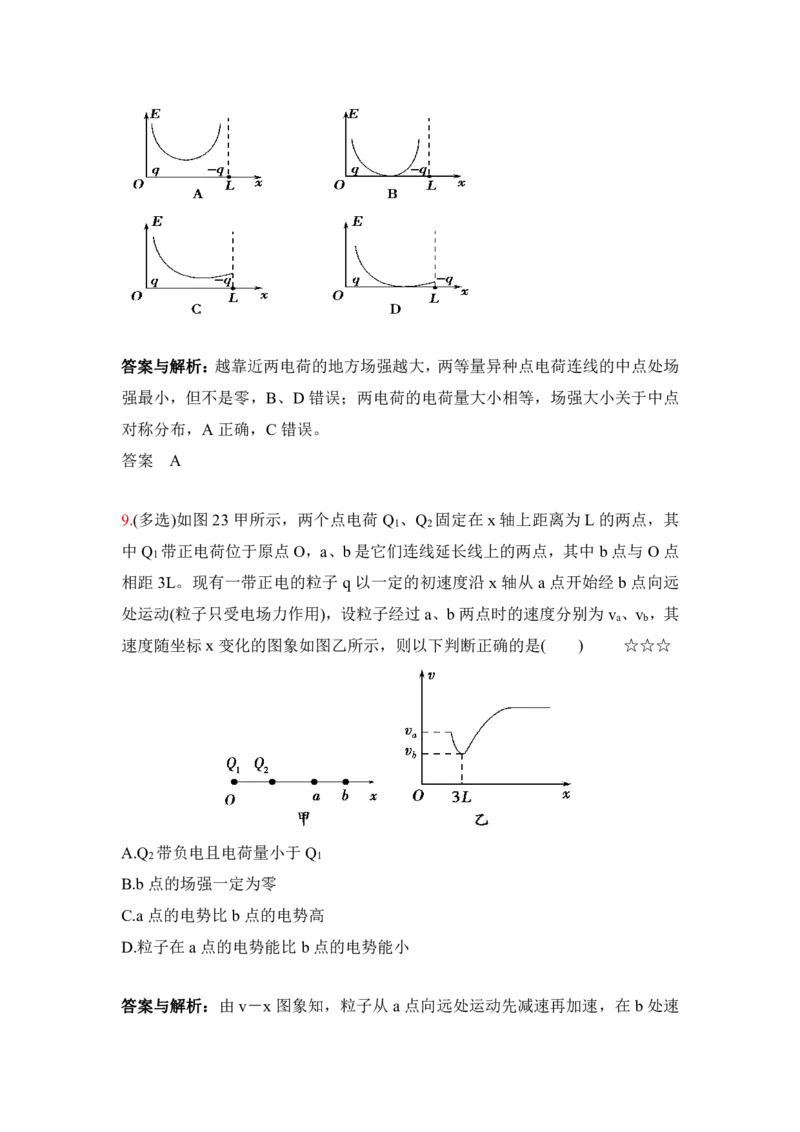 3.电场中的三大问题作业（答案+解析）_4.2025物理总复习_2023年新高复习资料_专项复习_思维导图破解高中物理（导图+PPT课件+逐字稿）