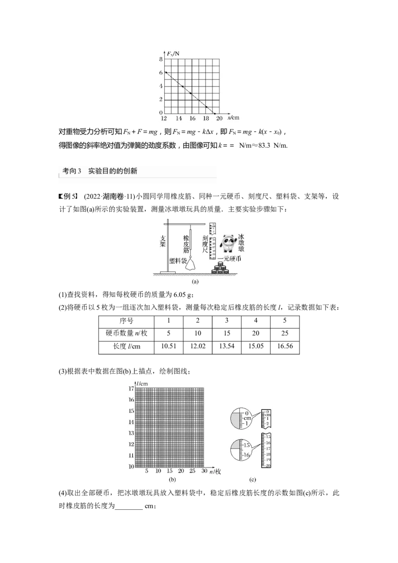 2024年高考物理一轮复习（新人教版）第2章实验2　探究弹簧弹力与形变量的关系_4.2025物理总复习_2024年新高考资料_1.2024一轮复习_2024年高考物理一轮复习讲义（新人教版）