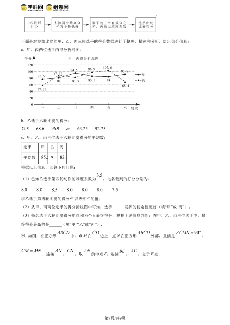 精品解析：北京市清华大学附属中学官庄学校2023-2024学年八年级下学期期中数学试题（原卷版）(1)_北京初中期末题_C605-京七八九_B京市数学七八九_北京数学八下_2023-2024