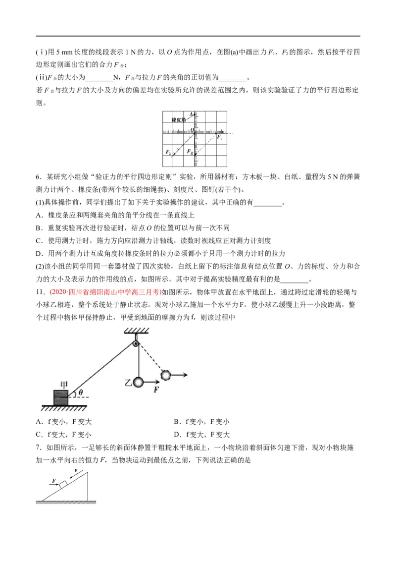 专题01：力与力的平衡（原卷版）_4.2025物理总复习_赠品通用版（老高考）复习资料_二轮复习_2023年高考物理毕业班二轮热点题型归纳与变式演练（全国通用）