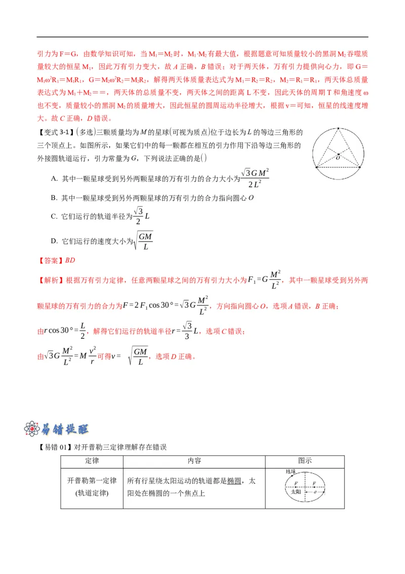 专题04：万有引力及天体运动分析（解析版）_4.2025物理总复习_赠品通用版（老高考）复习资料_二轮复习_2023年高考物理毕业班二轮热点题型归纳与变式演练（全国通用）