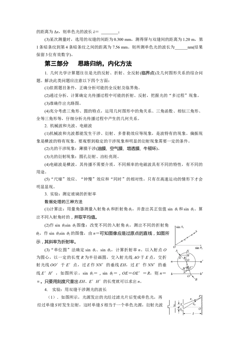 专题12.光学（原卷版）--2023高考二轮复习_4.2025物理总复习_2023年新高复习资料_二轮复习_2023年高考物理二轮复习二十五专题精练287608825_专题12光学