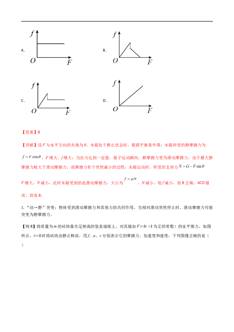 专题08摩擦力（解析版）_4.2025物理总复习_2023年新高复习资料_一轮复习_2023届高三物理一轮复习多维度导学与分层专练