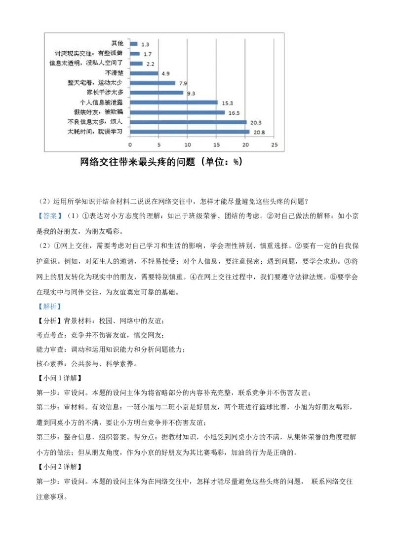 精品解析：北京师范大学附属中学2021-2022学年七年级上学期期中道德与法治试题（解析版）(1)_北京初中期末题_C605-京七八九_B京市道德与法治七八九_道法_北京7上道法_北京道法7上期中