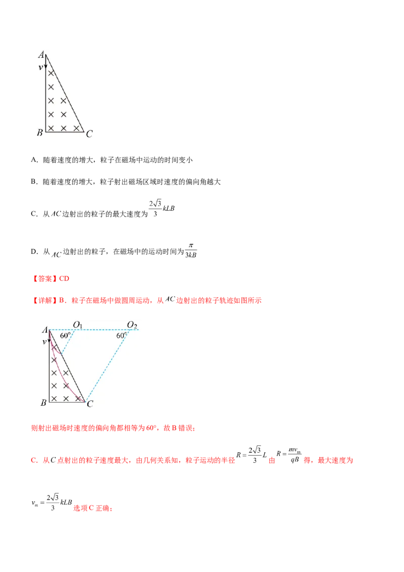 专题08磁场带电粒子在磁场中的运动（精讲）_4.2025物理总复习_赠品通用版（老高考）复习资料_二轮复习_2023年高考物理二轮复习讲练测（全国通用）288435117