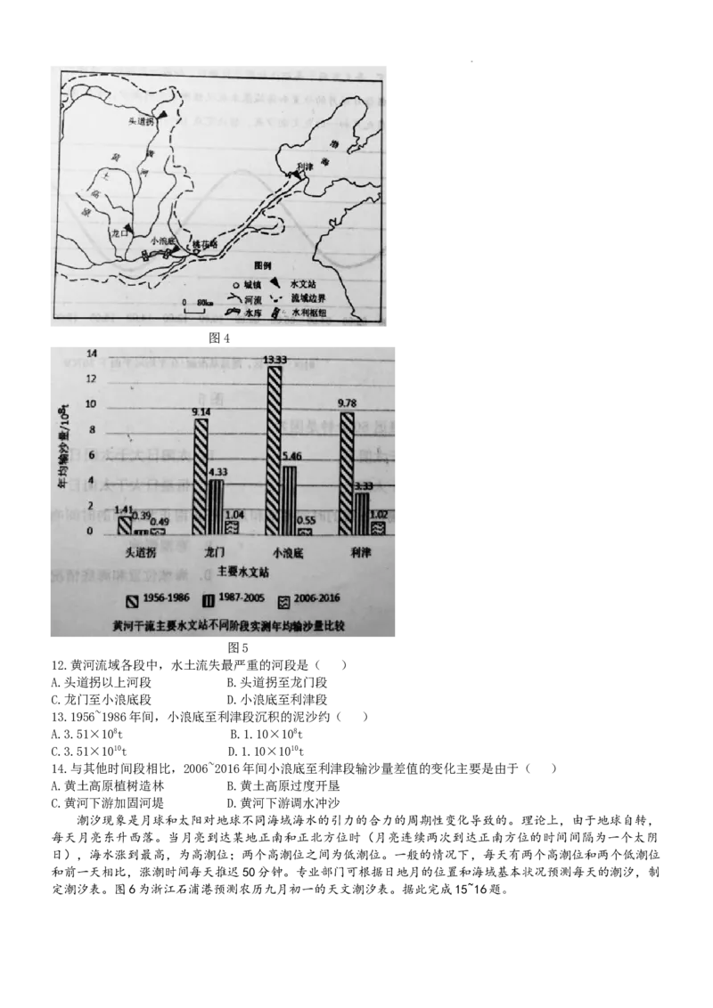 江西省景德镇市高三第一次质量检测地理试题_A1502026各地模拟卷（超值！）_11月_241112江西省景德镇市2025届高三第一次质量检测（全科）