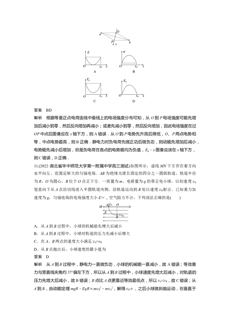 2023年高考物理二轮复习（全国版）第1部分专题突破专题3第8讲　电场_4.2025物理总复习_赠品通用版（老高考）复习资料_二轮复习_2023年高考物理二轮复习讲义+课件（全国版）