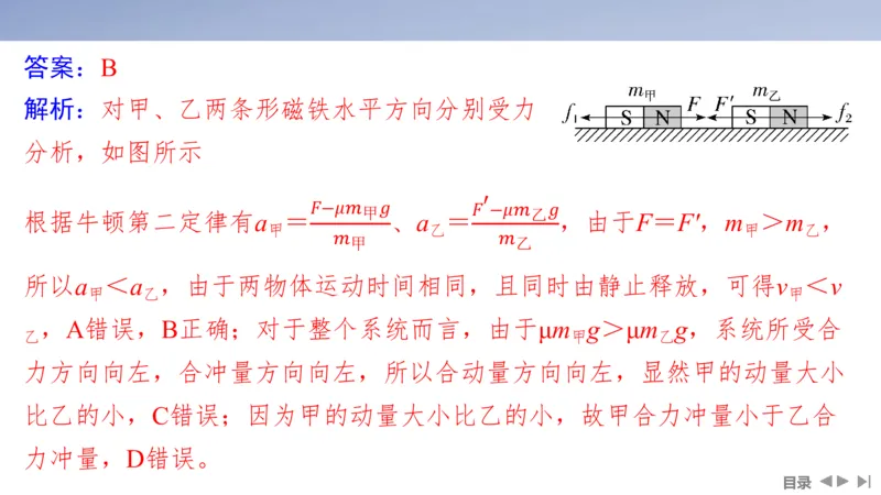 2025版高考物理二轮复习配套课件第一部分专题二能量和动量第7讲动量定理和动量守恒定律_4.2025物理总复习_2025年新高考资料_二轮复习_2025高考物理二轮复习配套课件