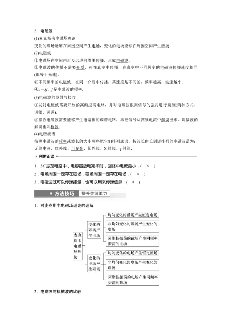 2023年高考物理一轮复习(全国版)第16章第2讲　光的干涉、衍射和偏振　电磁波_4.2025物理总复习_赠品通用版（老高考）复习资料_一轮复习_2023年高考物理一轮复习讲义+课件（全国版）