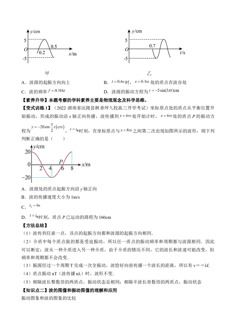 专题10.2　机械波讲&mdash;&mdash;2023年高考物理一轮复习讲练测（新教材新高考通用）（原卷版）_4.2025物理总复习_2023年新高复习资料_一轮复习