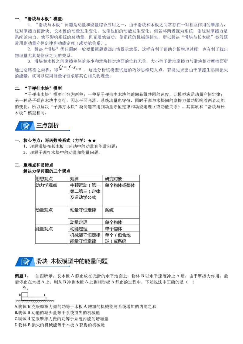 2023届新高考物理重点突破：第19讲专题：滑块和弹簧_4.2025物理总复习_2023年新高复习资料_一轮复习_2023届高考物理一轮专题特训