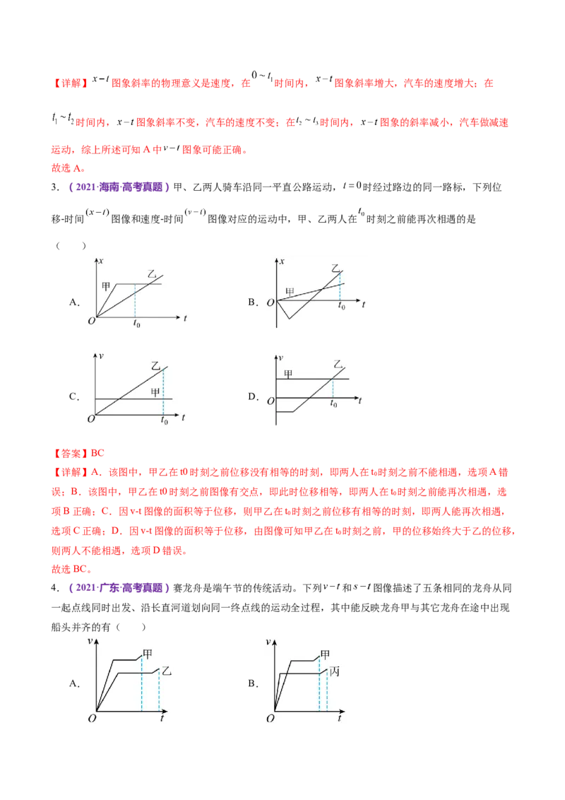 专题02力与直线运动（练习）（解析版）_4.2025物理总复习_2024年新高考资料_2.2024二轮复习_2024年高考物理二轮复习讲练测（新教材新高考）