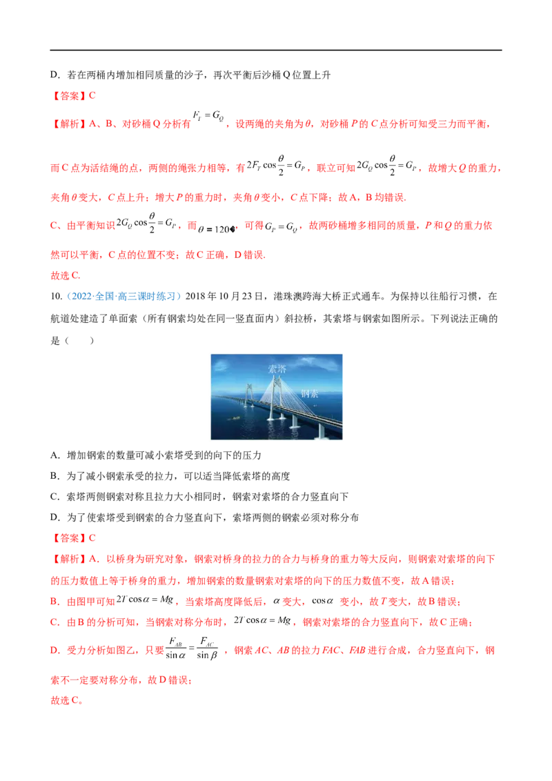 专题04力的合成与分解&mdash;&mdash;全攻略备战2023年高考物理一轮重难点复习（解析版）_4.2025物理总复习_2023年新高复习资料_一轮复习_全攻略备战2023年高考物理一轮重难点复习