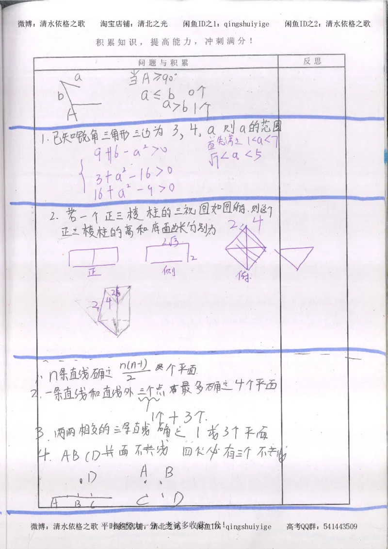 2.衡水中学高考积累与改错_高一数学（第2本）_87页_高中衡水学霸笔记_高中全部赠品_错题集高中九科_数学积累与改错