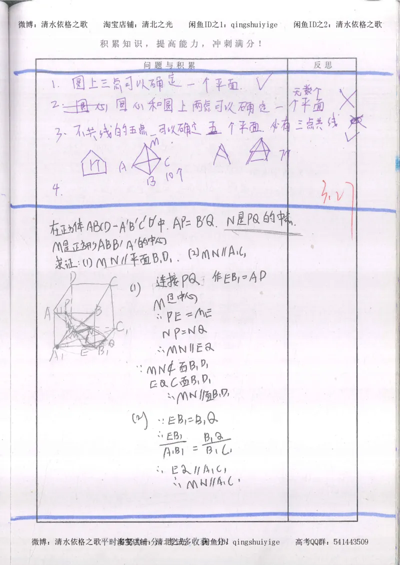2.衡水中学高考积累与改错_高一数学（第2本）_87页_高中衡水学霸笔记_高中全部赠品_错题集高中九科_数学积累与改错