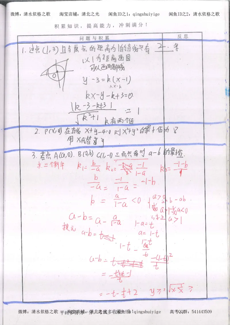 2.衡水中学高考积累与改错_高一数学（第2本）_87页_高中衡水学霸笔记_高中全部赠品_错题集高中九科_数学积累与改错