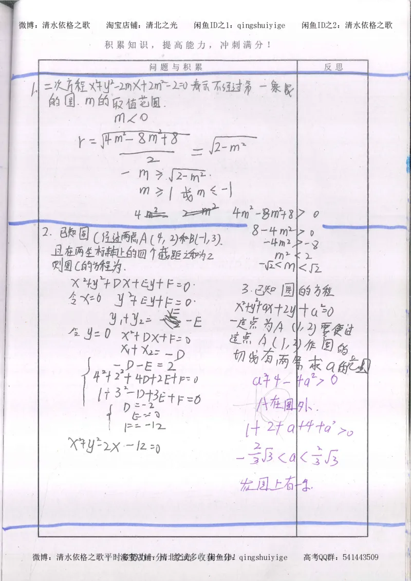 2.衡水中学高考积累与改错_高一数学（第2本）_87页_高中衡水学霸笔记_高中全部赠品_错题集高中九科_数学积累与改错