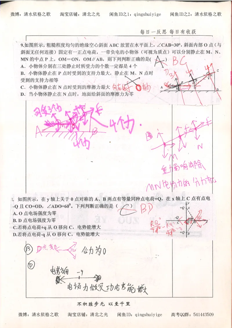 2.衡水中学高考积累与改错_高一物理（第2本）_76页_高中衡水学霸笔记_高中全部赠品_错题集高中九科_物理积累与改错