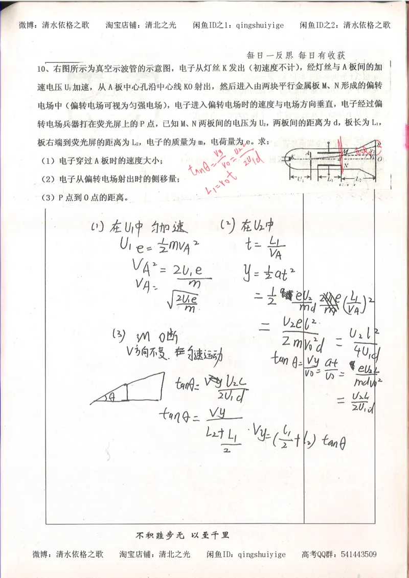 2.衡水中学高考积累与改错_高一物理（第2本）_76页_高中衡水学霸笔记_高中全部赠品_错题集高中九科_物理积累与改错
