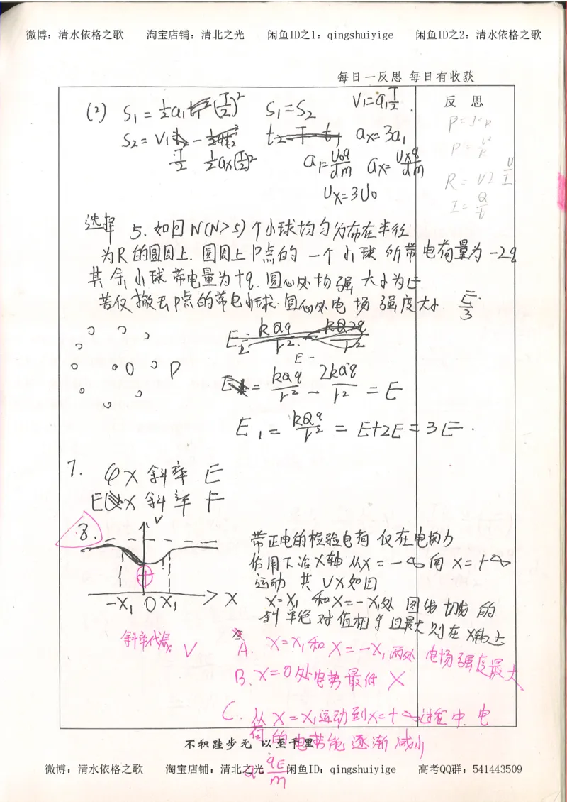 2.衡水中学高考积累与改错_高一物理（第2本）_76页_高中衡水学霸笔记_高中全部赠品_错题集高中九科_物理积累与改错