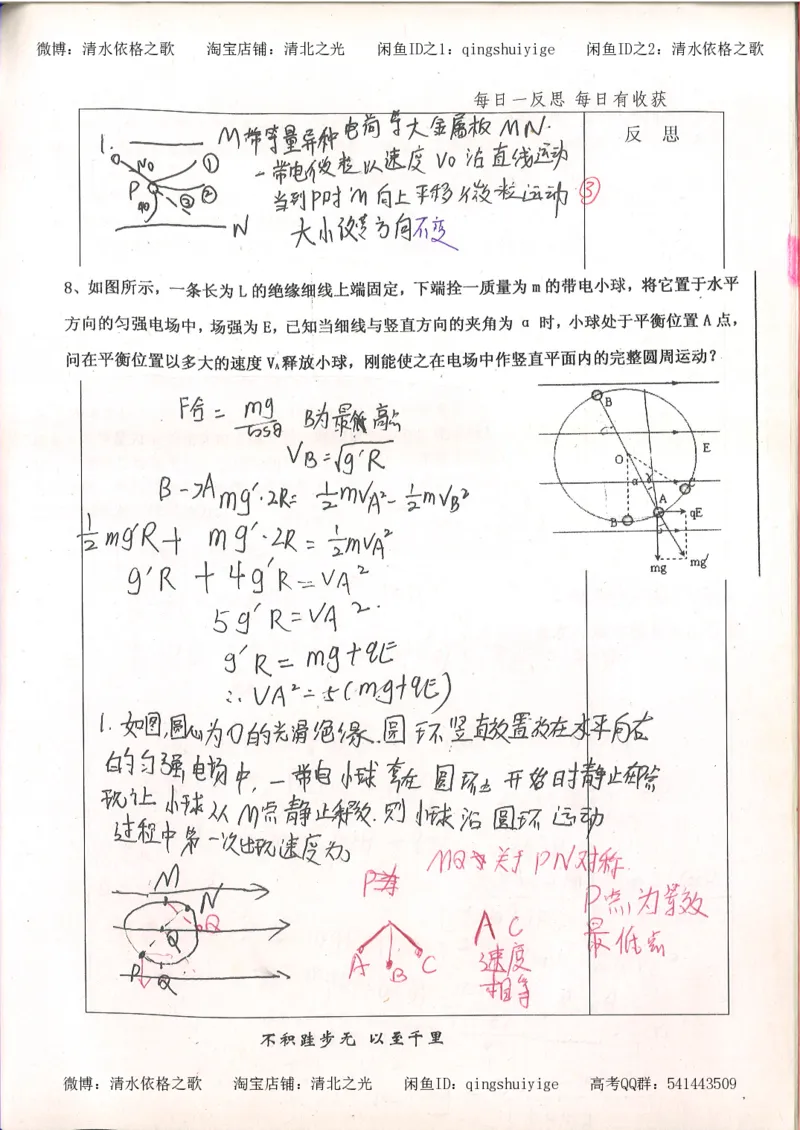 2.衡水中学高考积累与改错_高一物理（第2本）_76页_高中衡水学霸笔记_高中全部赠品_错题集高中九科_物理积累与改错