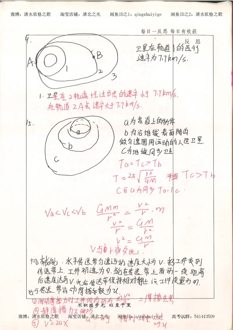 2.衡水中学高考积累与改错_高一物理（第2本）_76页_高中衡水学霸笔记_高中全部赠品_错题集高中九科_物理积累与改错