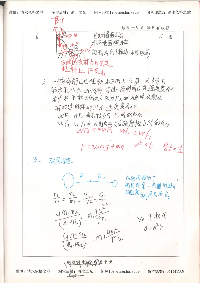 2.衡水中学高考积累与改错_高一物理（第2本）_76页_高中衡水学霸笔记_高中全部赠品_错题集高中九科_物理积累与改错