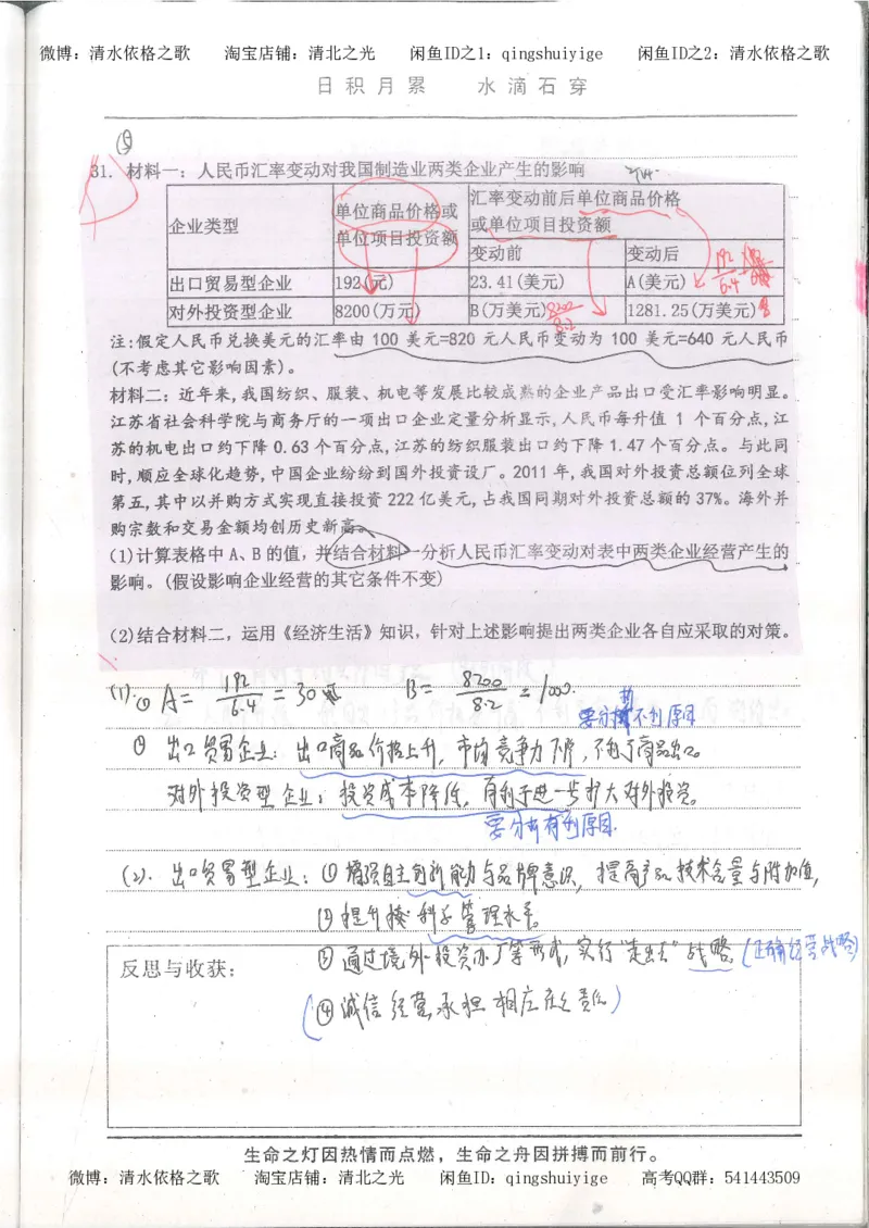 2.衡水中学高考积累与改错_高一政治（第2本）_87页_高中衡水学霸笔记_高中全部赠品_错题集高中九科_政治积累与改错