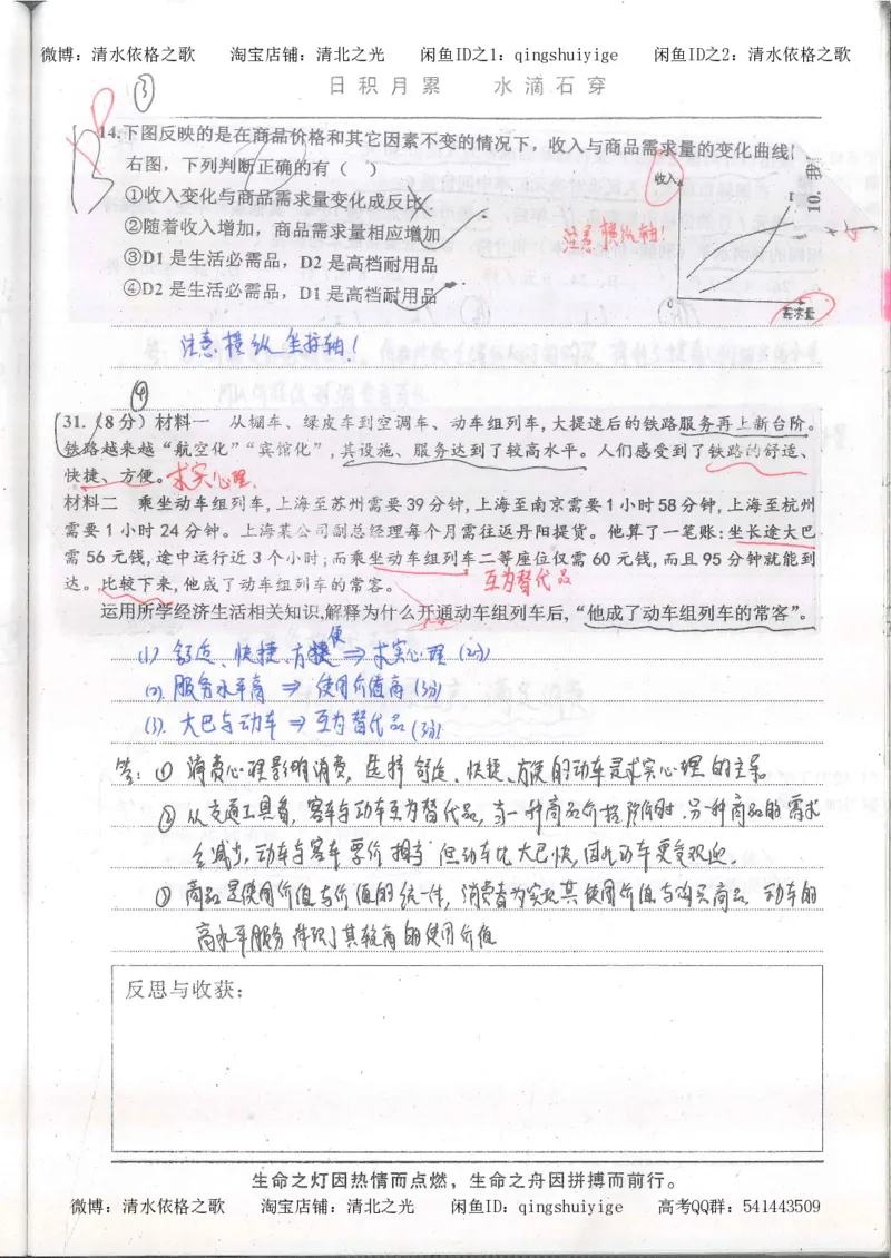 2.衡水中学高考积累与改错_高一政治（第2本）_87页_高中衡水学霸笔记_高中全部赠品_错题集高中九科_政治积累与改错