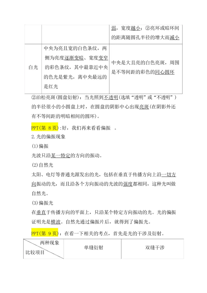 2.光（干涉、衍射、偏振、全反射）讲义（教师逐字稿）_4.2025物理总复习_2023年新高复习资料_专项复习_思维导图破解高中物理（导图+PPT课件+逐字稿）