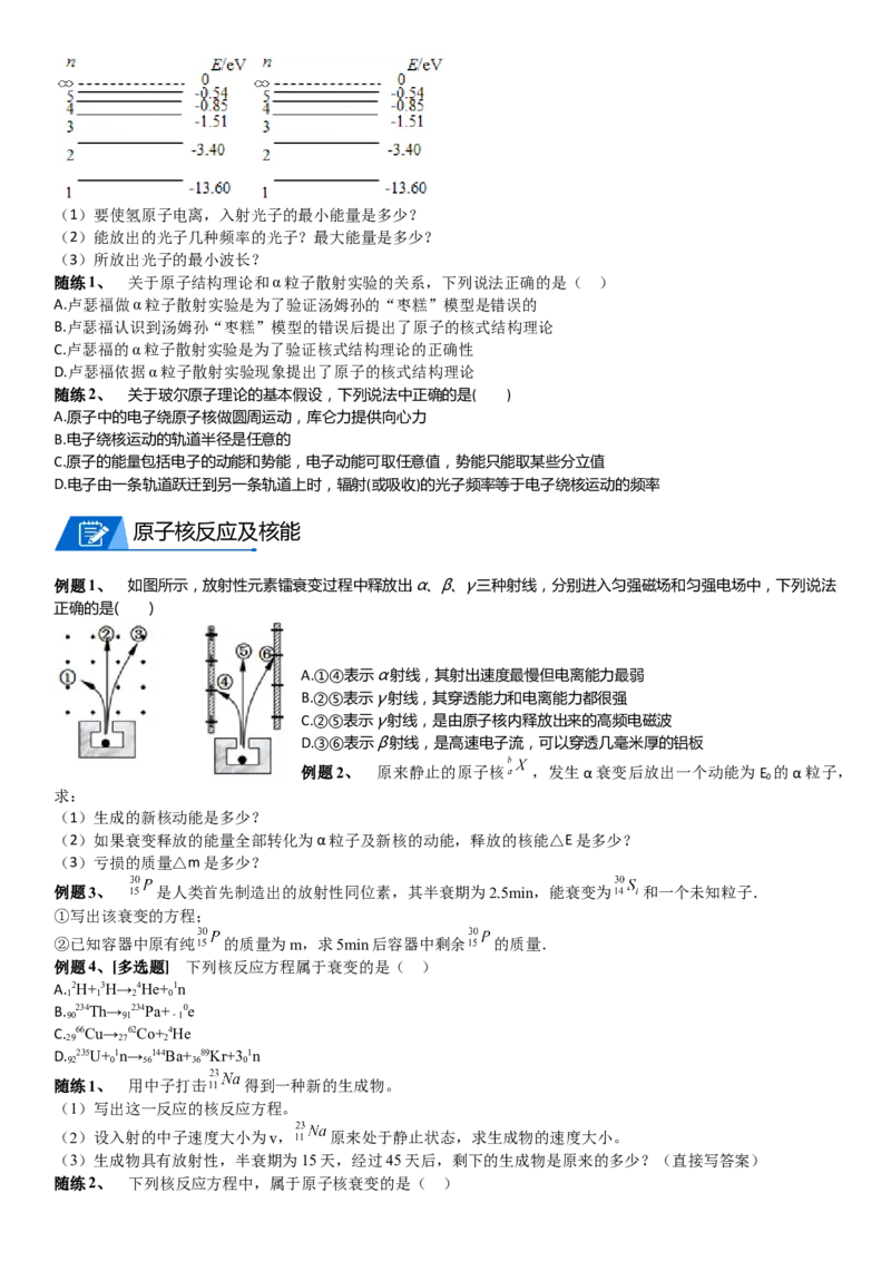 2023届新高考物理重点突破：第31讲原子物理_4.2025物理总复习_2023年新高复习资料_一轮复习_2023届高考物理一轮专题特训