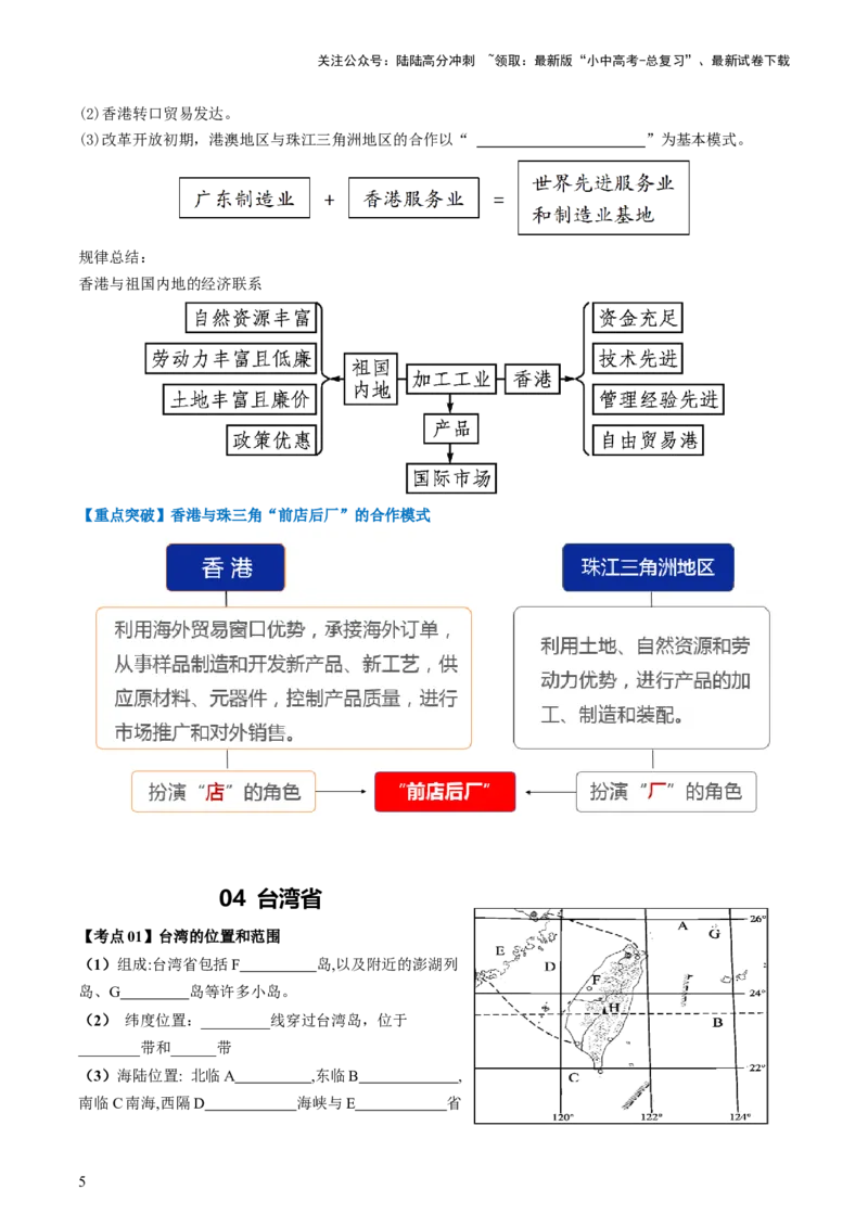 专题23南方地区（背记帮）-备战2024年中考地理一轮复习考点帮（全国通用）（挖空版）_02中考总复习（2026版更新中）_09-地理-中考总复习_2024年中考复习资料_一轮复习