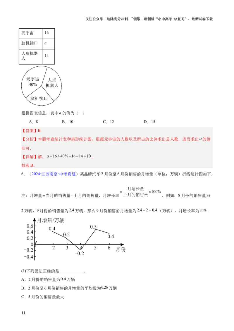 专题23统计（全国通用）（解析版）_02中考总复习（2026版更新中）_02-数学-中考总复习_2026年中考复习（更新中）_好题汇编三年（2023-2025）中考数学真题分类汇编（全国通用）