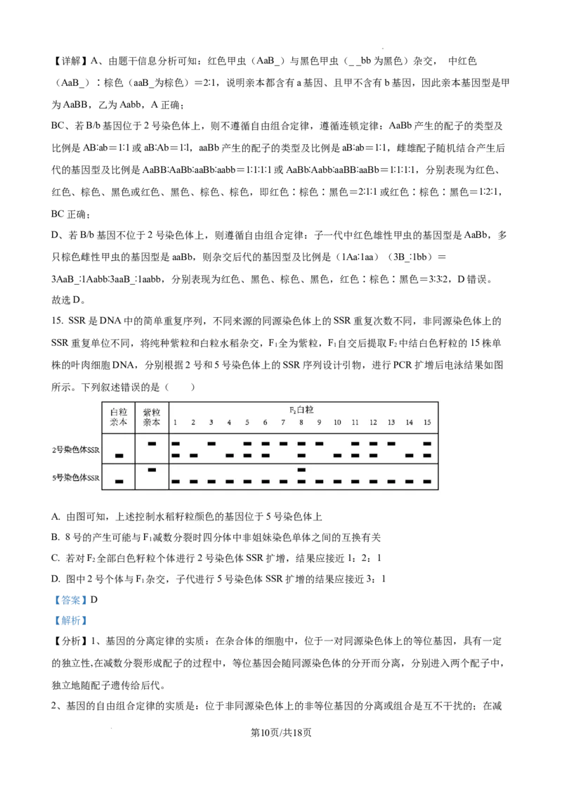 福建省福州第三中学2024-2025学年高三上学期10月月考生物答案_A1502026各地模拟卷（超值！）_10月_241021福建省福州第三中学2024-2025学年高三上学期10月月考