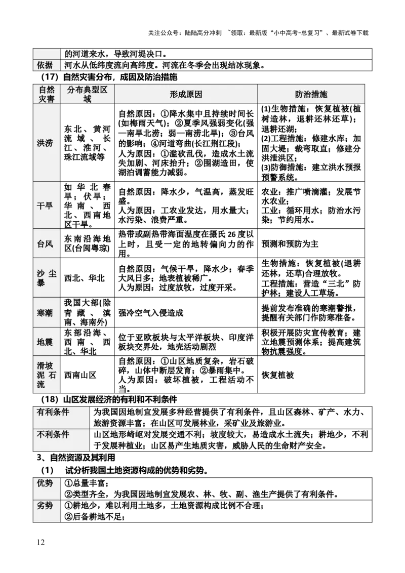 中考常考简答题汇编-2025年中考地理答题方法模板_02中考总复习（2026版更新中）_09-地理-中考总复习_2025中考地理复习资料_2025年中考地理答题方法模板
