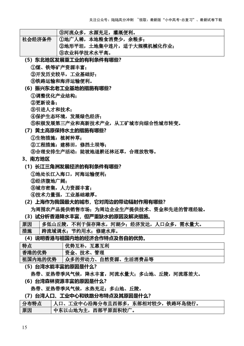 中考常考简答题汇编-2025年中考地理答题方法模板_02中考总复习（2026版更新中）_09-地理-中考总复习_2025中考地理复习资料_2025年中考地理答题方法模板