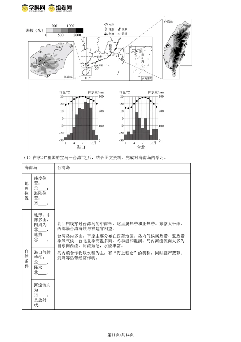 精品解析：北京市海淀区2023-2024学年八年级下学期期中地理试卷（解析版）(1)_北京初中期末题_C605-京七八九_B京地理七八九_地理_北京八下地理