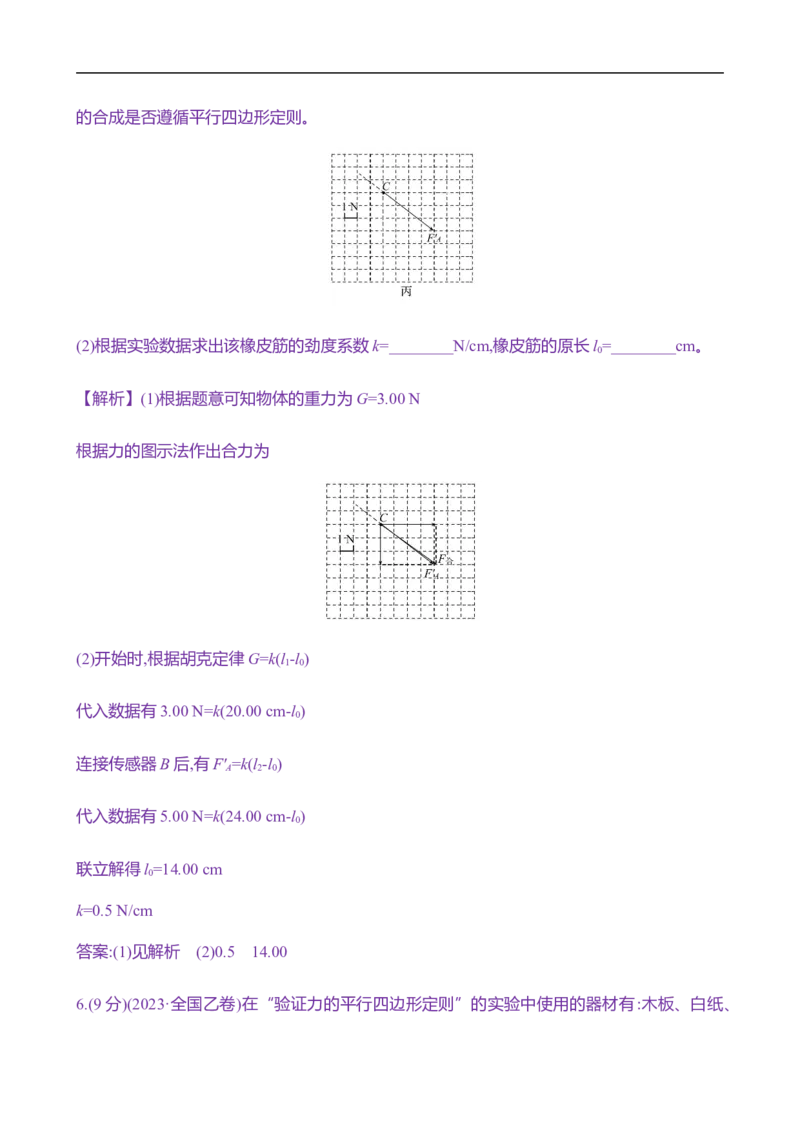 2025年高考物理实验抢分专练三：探究两个互成角度的力的合成规律（含解析）_4.2025物理总复习_2025年新高考资料_专项复习_2025年高考物理实验抢分专练(含解析)（完结）
