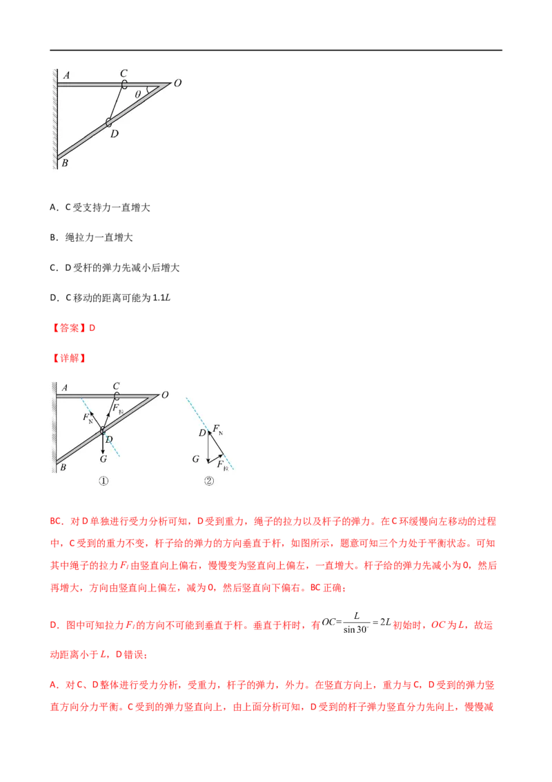 专题11共点力的平衡问题（解析版）_4.2025物理总复习_2023年新高复习资料_一轮复习_2023届高三物理一轮复习多维度导学与分层专练