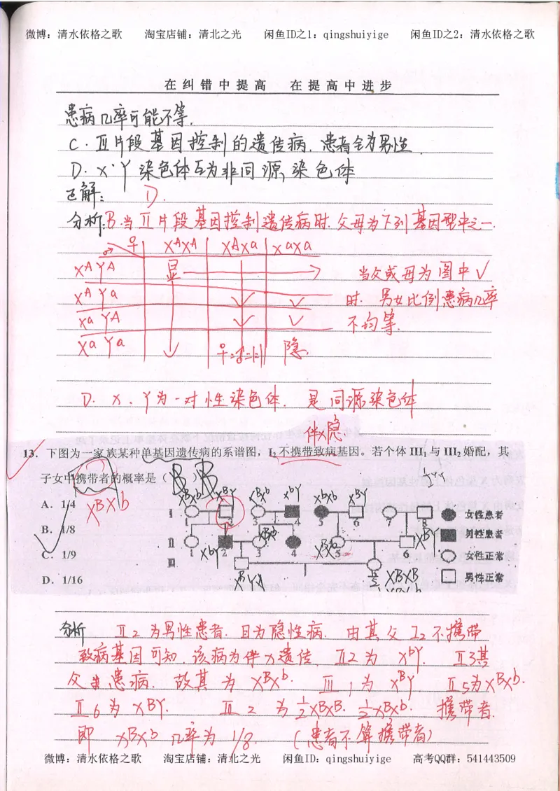 2.衡水中学高考积累与改错_高一生物（第2本）_68页_高中衡水学霸笔记_高中全部赠品_错题集高中九科_生物积累与改错