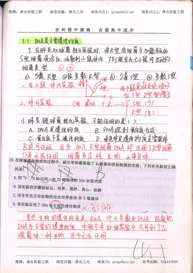 2.衡水中学高考积累与改错_高一生物（第2本）_68页_高中衡水学霸笔记_高中全部赠品_错题集高中九科_生物积累与改错