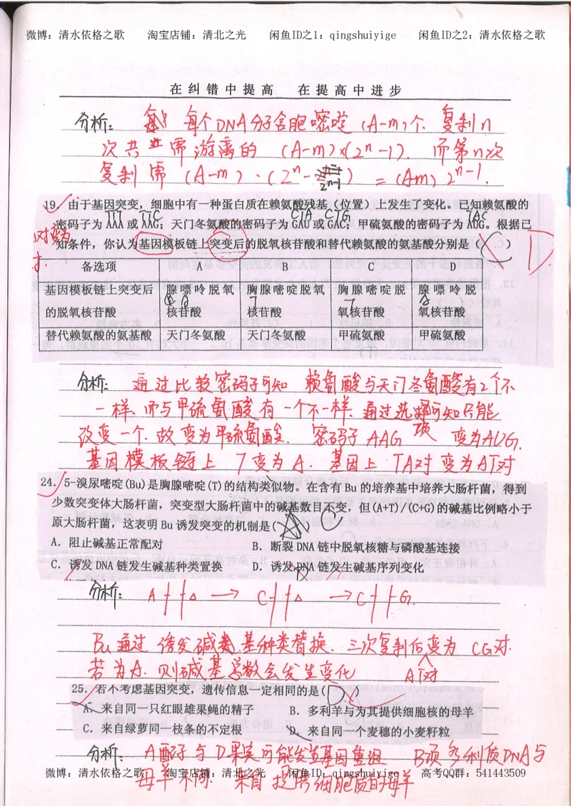 2.衡水中学高考积累与改错_高一生物（第2本）_68页_高中衡水学霸笔记_高中全部赠品_错题集高中九科_生物积累与改错