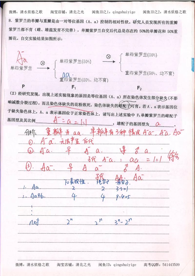 2.衡水中学高考积累与改错_高一生物（第2本）_68页_高中衡水学霸笔记_高中全部赠品_错题集高中九科_生物积累与改错