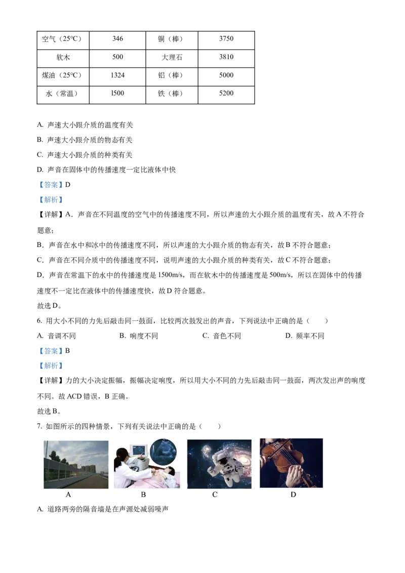 精品解析：北京市育才学校2022-2023学年八年级上学期期中考试物理试题（解析版）(1)_北京初中期末题_C605-京七八九_B京物理八九_物理_八年级上学期物理_2022-2023