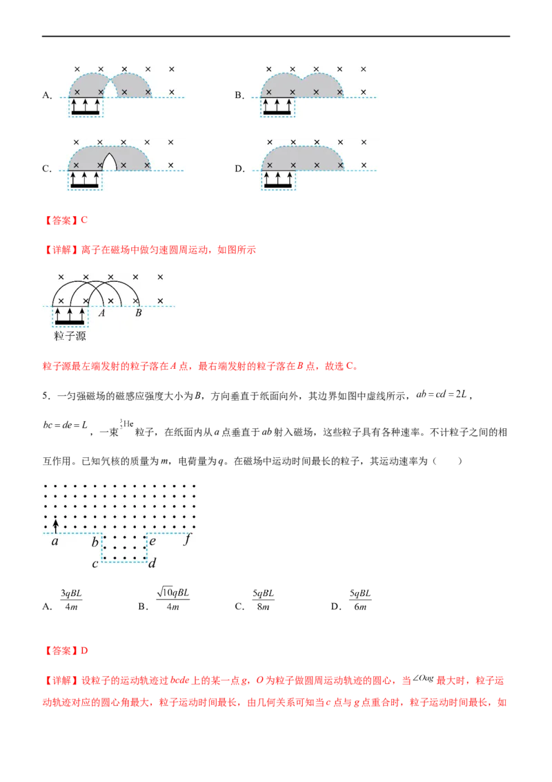 专题08磁场带电粒子在磁场中的运动（精练）（解析版）_4.2025物理总复习_赠品通用版（老高考）复习资料_二轮复习_2023年高考物理二轮复习讲练测（全国通用）