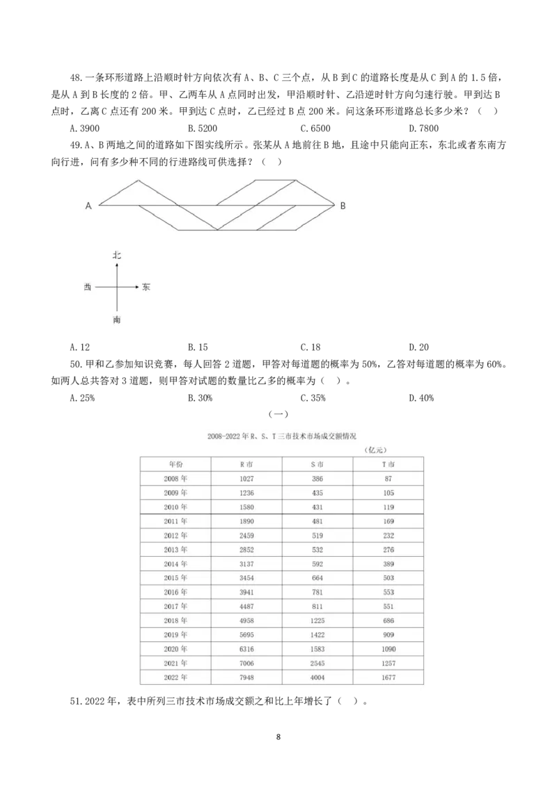2023年8月26日全国事业单位联考C类《职业能力倾向测验》试题_26事业职测+综合_闲鱼2026事业单位职测+综合_1.职测资料包_03历年真题合集(15-25年)_C类职业能力测验15-25_题目
