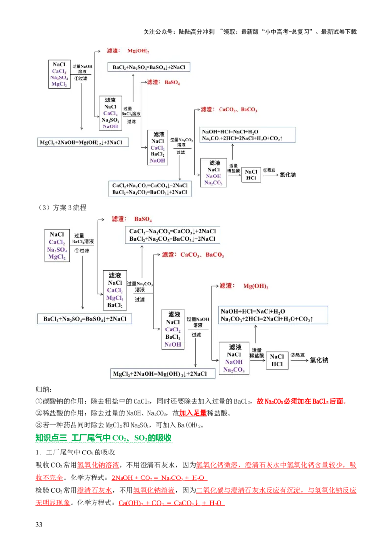 专题三工艺流程题（讲练）（解析版）_02中考总复习（2026版更新中）_05-化学-中考总复习_2025年中考复习资料_2025中考二轮课件ppt+讲义+练习化学_讲义+练习