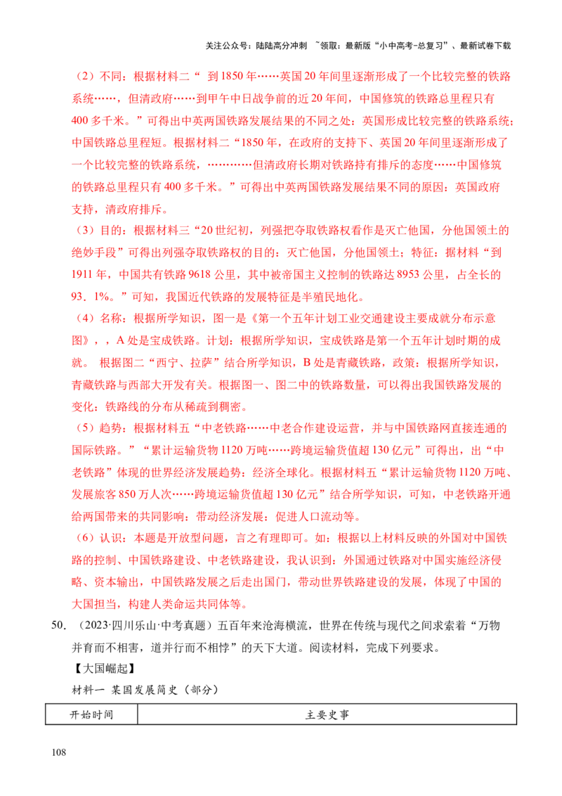 专题38中外结合&middot;综合题（全国通用）（解析版）_02中考总复习（2026版更新中）_06-历史-中考总复习_2026年中考复习（更新中）