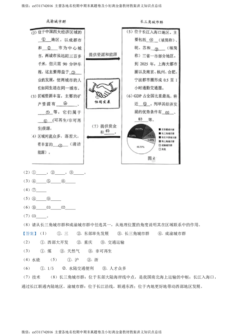 精品解析：北京市西城区2022-2023学年七年级下学期期末地理试题（解析版）(1)_北京初中期末题_C605-京七八九_B京地理七八九_地理_北京7下地理_2022-2024_北京地理7下期末